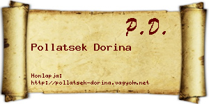 Pollatsek Dorina névjegykártya